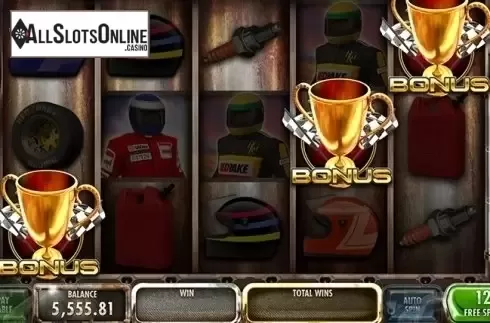 Bonus game win screen. Speed Heroes from Red Rake