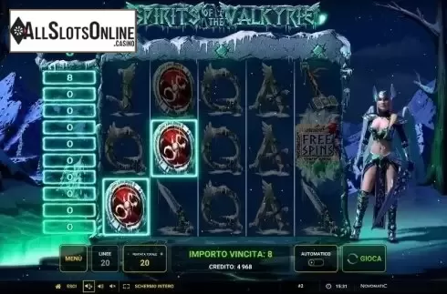 Win Screen 1. Spirits of the Valkyrie from Greentube