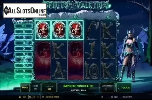 Win Screen 2. Spirits of the Valkyrie from Greentube