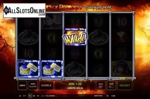 Win Screen 1. Tales of Darkness Midnight Heat from Greentube
