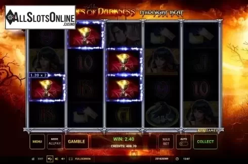 Win Screen 2. Tales of Darkness Midnight Heat from Greentube