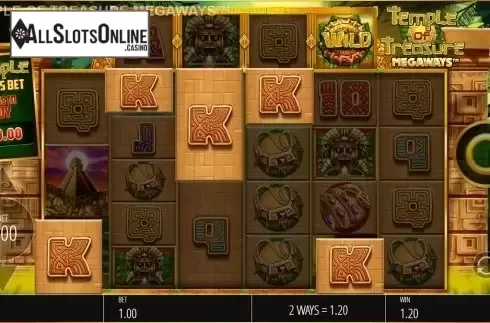 Wild win screen. Temple of Treasure Megaways from Blueprint