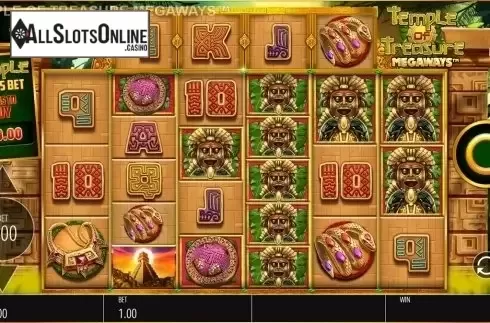 Reels screen. Temple of Treasure Megaways from Blueprint