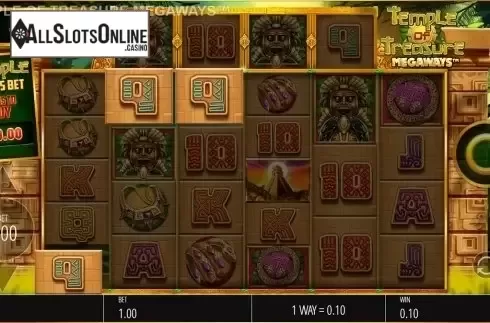 Win screen. Temple of Treasure Megaways from Blueprint