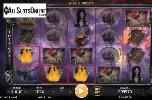 Win screen. Vampire's Tale from KA Gaming
