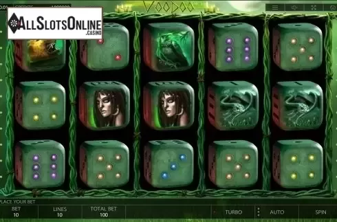 Reels screen. Voodoo Dice from Endorphina