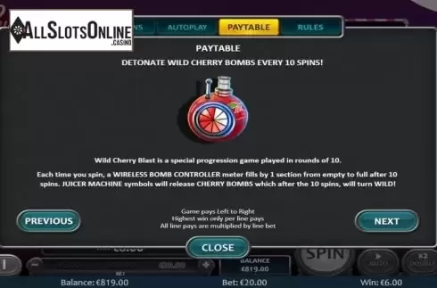Features 1. Wild Cherry Blast from Nucleus Gaming