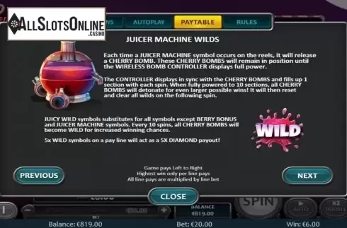 Features 2. Wild Cherry Blast from Nucleus Gaming