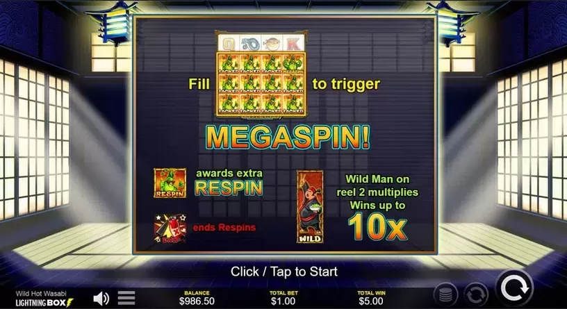 Wild Hot Wasabi slot screenshot 5