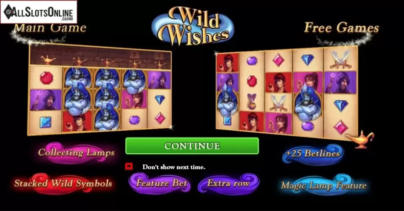Screen2. Wild Wishes from Playtech