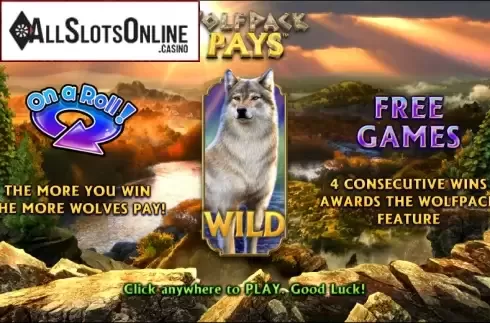 Game features. Wolfpack Pays from NextGen
