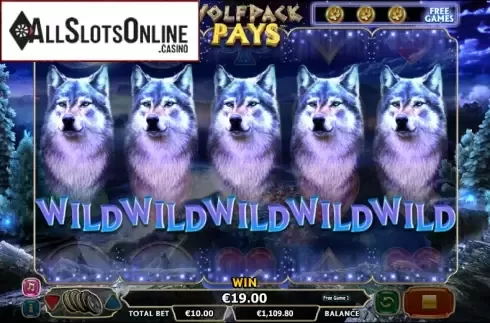 Free spins Screen 2. Wolfpack Pays from NextGen
