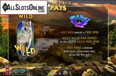 Paytable 1. Wolfpack Pays from NextGen