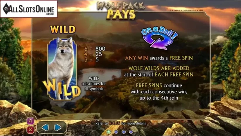Paytable 1. Wolfpack Pays from NextGen