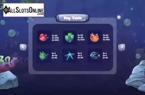 Pay Table screen 2