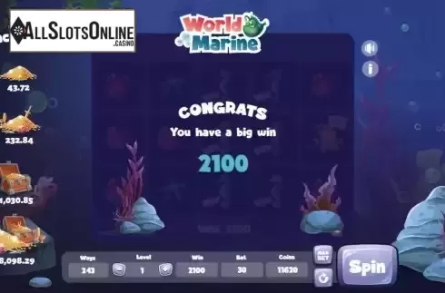 Big Win screen