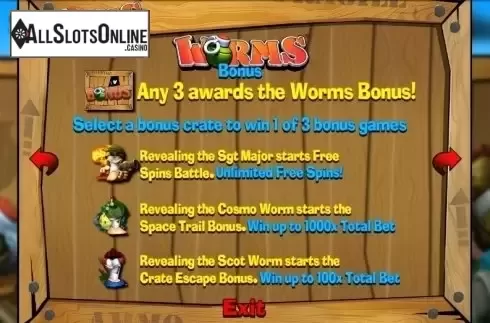 Screen3. Worms (Blueprint) from Blueprint