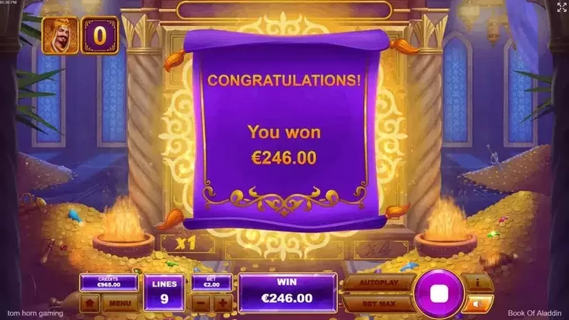 Book of Aladdin slot screenshot
