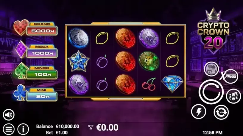 Crypto Crown 20 slot screenshot 1