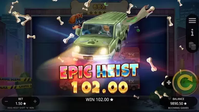 Dog Heist Shift 'N' Win slot screenshot 6