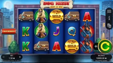 Dog Heist Shift 'N' Win slot screenshot 1