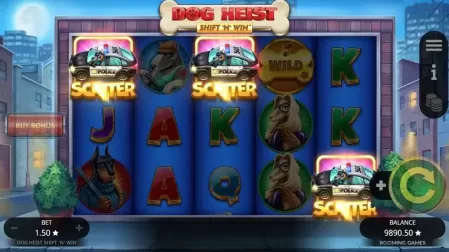 Dog Heist Shift 'N' Win slot screenshot 2
