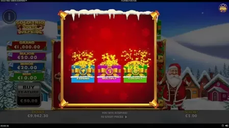 Gold Trio Santa Surprise slot screenshot 2