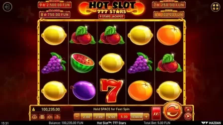 Hot Slot™: 777 Stars slot screenshot 1