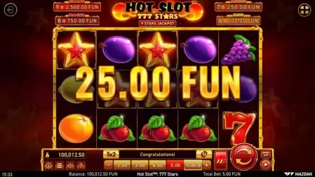 Hot Slot™: 777 Stars slot screenshot 2