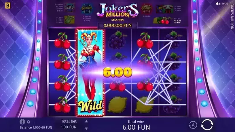 Joker's Million slot screenshot 4
