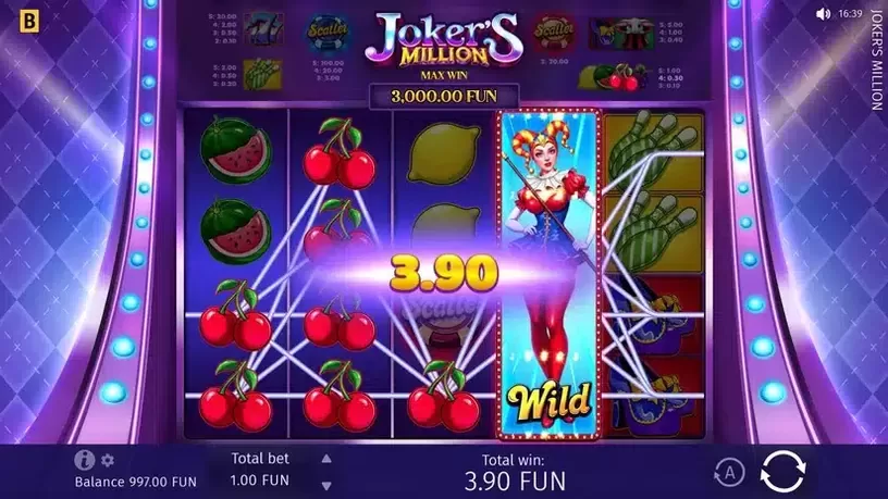 Joker's Million slot screenshot 2