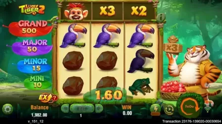 Lucky Tiger 2 slot screenshot 2