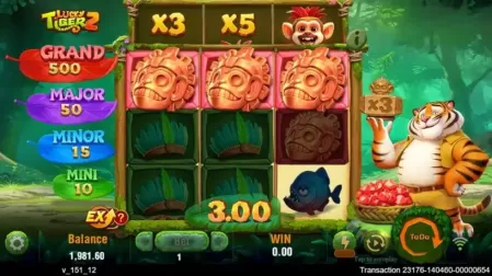 Lucky Tiger 2 slot screenshot 3