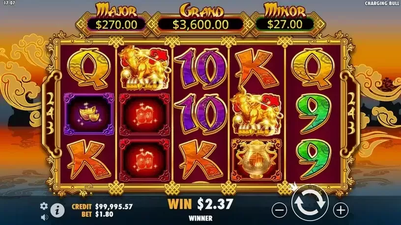 Raging Bull slot screenshot 2