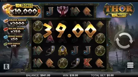 Thor 10K Ways slot screenshot 3