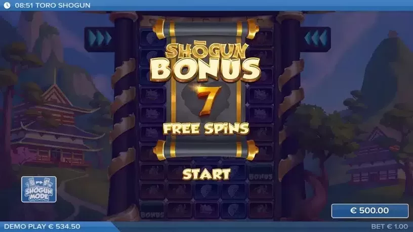 Toro Shogun slot screenshot 3