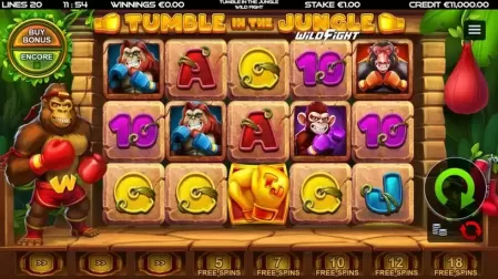 Tumble in the Jungle Wild Fight slot screenshot 1
