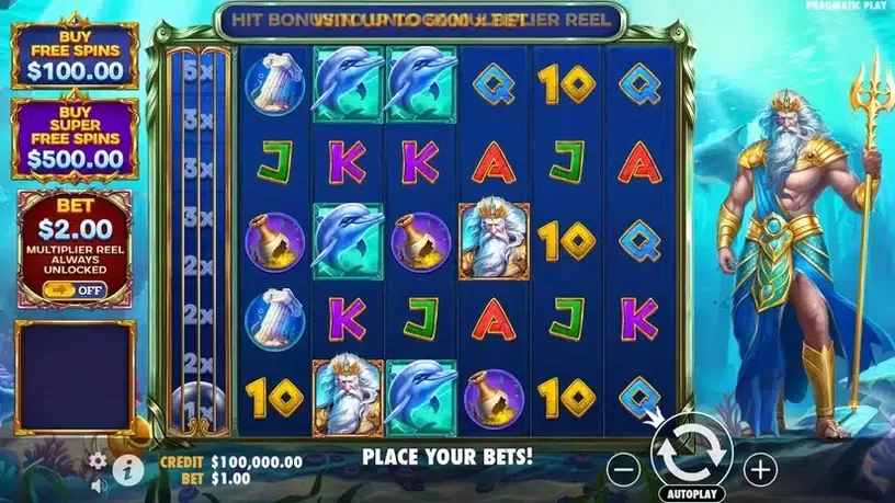 Waves of Poseidon slot screenshot 1
