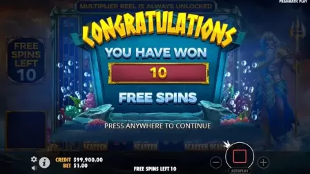 Waves of Poseidon slot screenshot 3