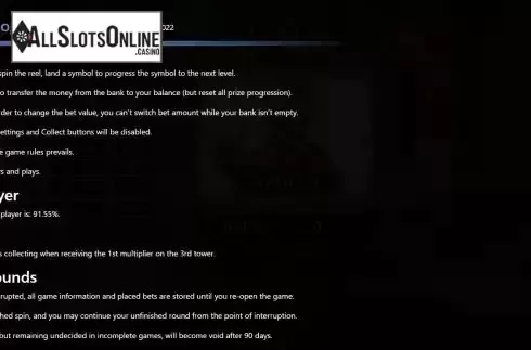 Game Rules screen