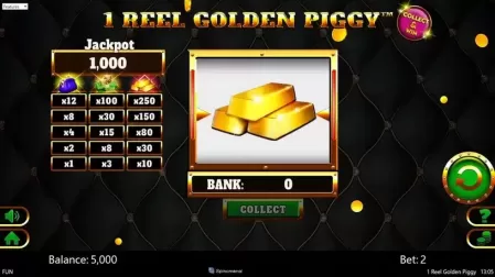 1 Reel Golden Piggy slot screenshot 1