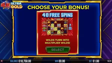 4K Ultra Gold slot screenshot 3