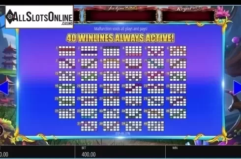 Paytable 5. Angel Princess from Blueprint
