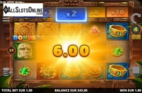 Win Screen. Aztec Blox from Leander Games