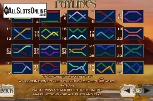 Paytable 3. Bai Shi from Playtech