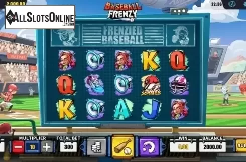 Game screen. Baseball Frenzy from Dream Tech
