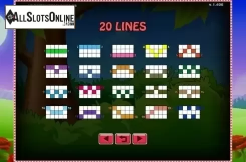 Paylines. Be My Valantine from GMW