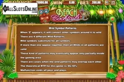 Wild 1. Beach Cocktails from Allbet Gaming