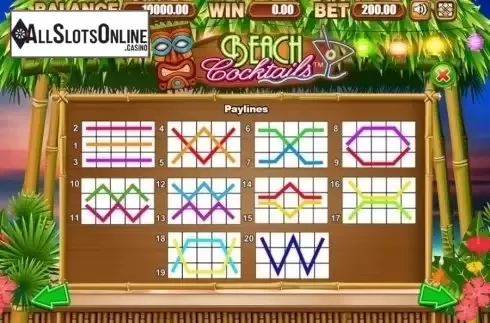 Lines. Beach Cocktails from Allbet Gaming