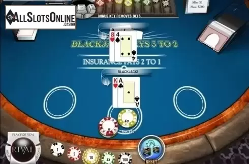 Screen5. Blackjack (Rival) from Rival Gaming
